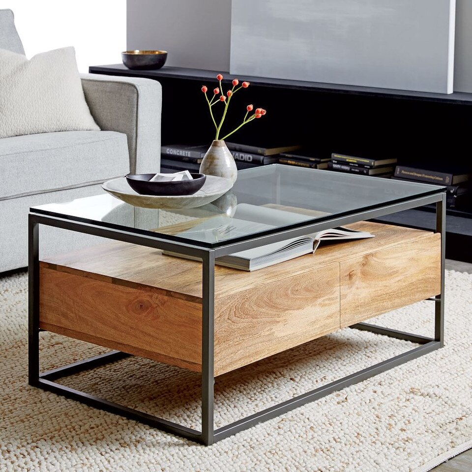 Box Frame Storage Coffee Table (96.5 cm) | West Elm UK